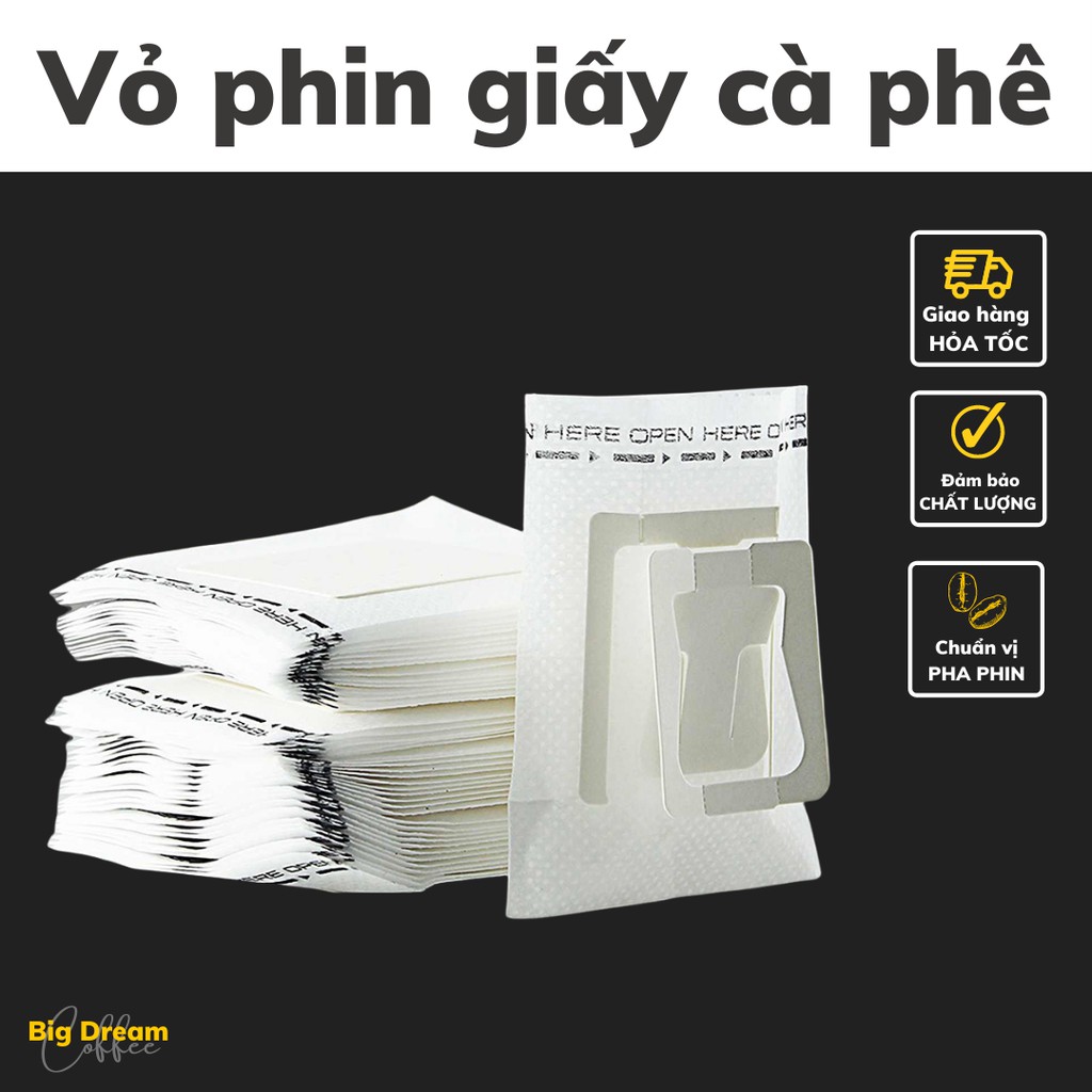 Vỏ Phin Giấy Cà Phê Nguyên Chất Robusta và Arabica Cafe rang xay pha phin đậm hương vị truyền thống có bán sỉ | BigBuy360 - bigbuy360.vn