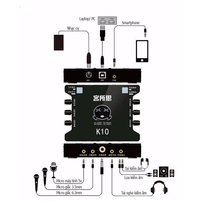 Bộ mic thu âm bm900 sound card XOX K10 chân màng dây livestream MA2 - Bộ mic livestream đầy đủ