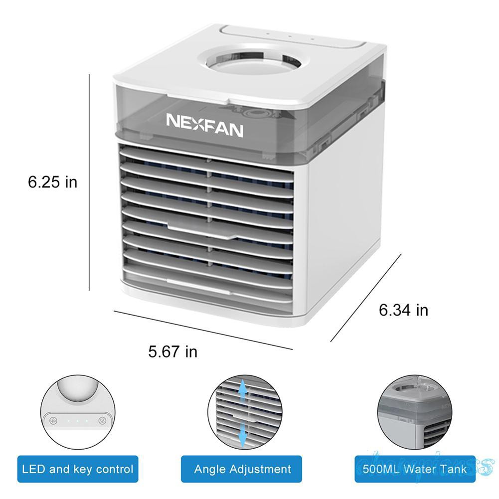 Quạt Điều Hòa Hơi Nước Mini NexFan, Quạt Phun Sương Tạo Độ Ẩm 3 Chế Độ Gió Làm Mát Dung Tích 500ml - Mẫu Mới 2021