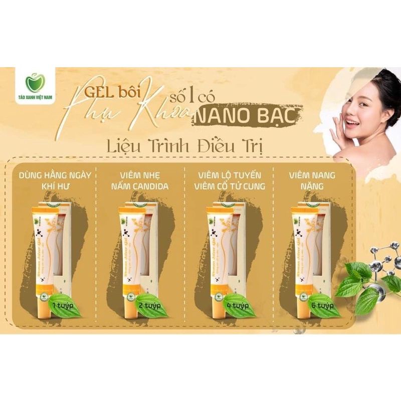 WOMAN SILVER GEL❤Chính hãng❤️Gel bôi vùng kín có Nano bạc❤️Táo Xanh Việt Nam