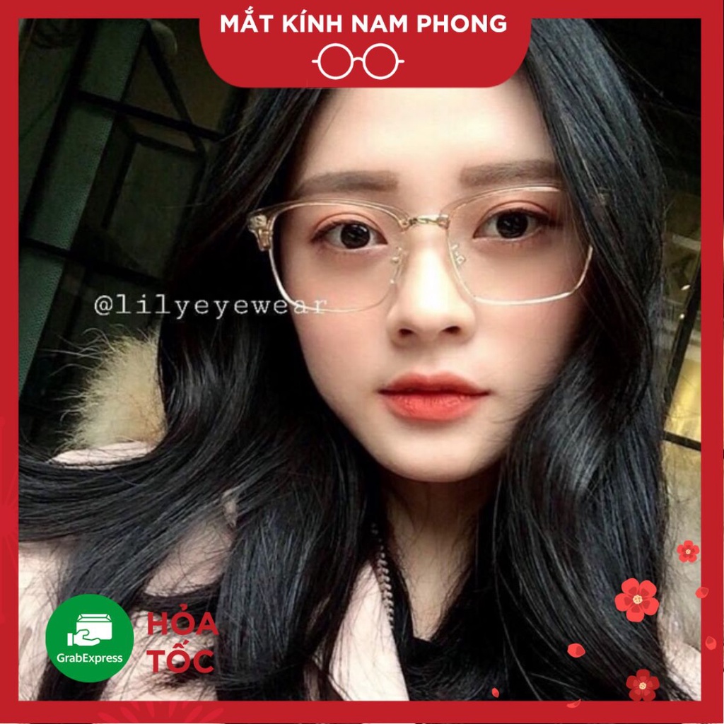 GỌNG KÍNH GIẢ CẬN NỬA VIỀN SIÊU HOT - CẮT TRÒNG THEO ĐỘ YÊU CẦU
