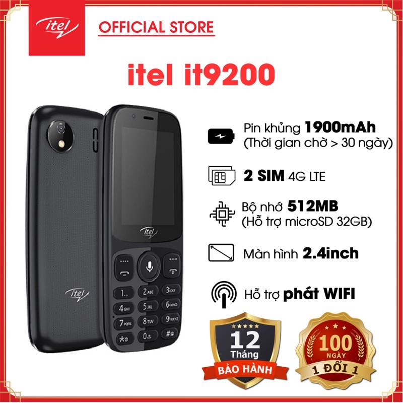 Điện thoại Itel it9200 4G - WIFI - Facebook - Youtube - Hàng chính hãng