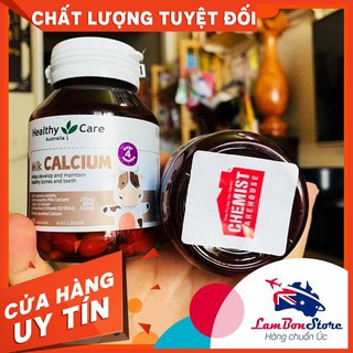 [Tem CHEMIST] Canxi Sữa Milk Calcium Healthy Care 60 viên - Xuất xứ Úc