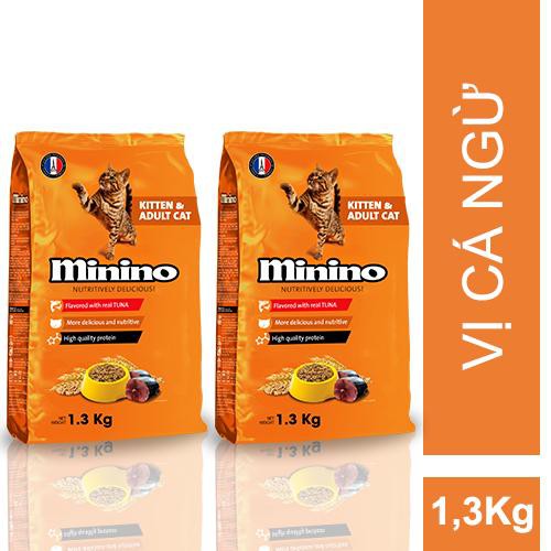 Thức ăn hạt cho mèo Minino gói 1.3kg