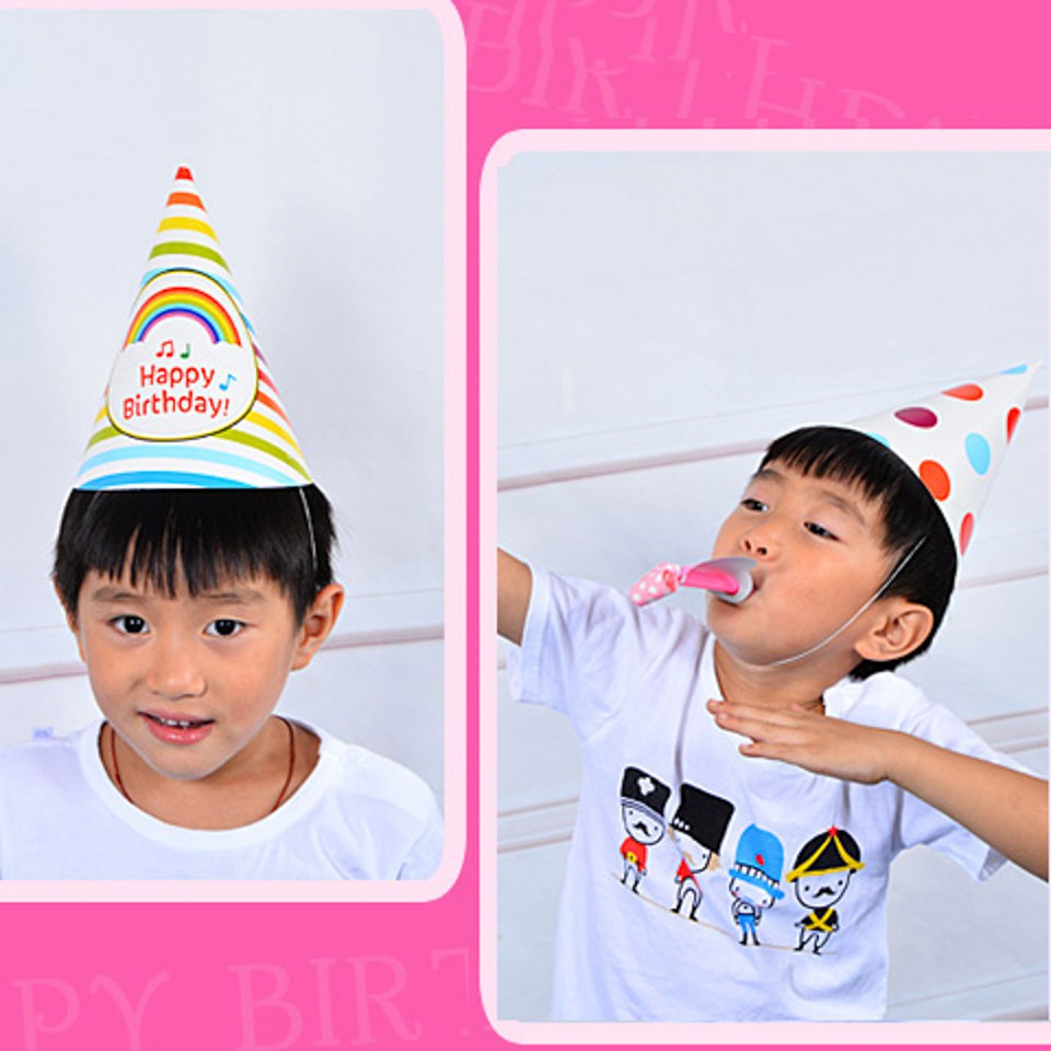 Mũ sinh nhật cho bé trai bé gái đa dạng màu sắc họa tiết - Tôi Tự Làm