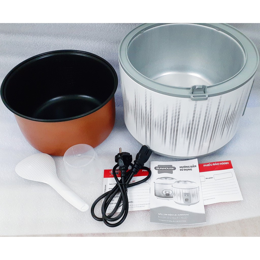 Nồi cơm điện Sunhouse SHD8600, SHD8601 và SHD8602, 1.8L, BH chính hãng 12 tháng | BigBuy360 - bigbuy360.vn