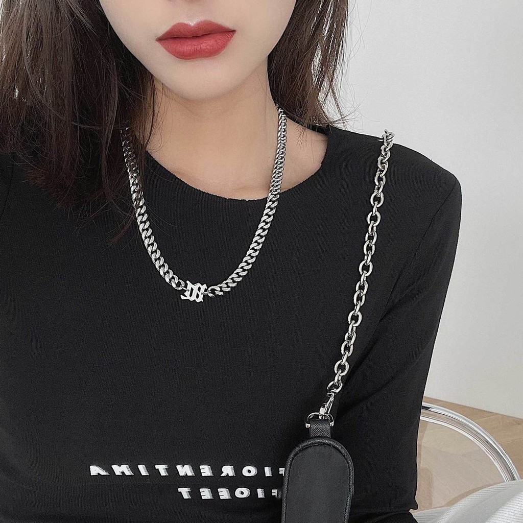 Vòng Cổ Choker Dày 40cm Đính Chữ Cái Cá Tính Cho Nữ