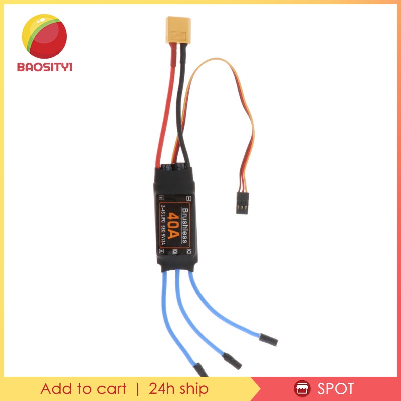 Bộ Điều Khiển Tốc Độ Không Chổi Than XT60 40A Cho Máy Bay Điều Khiển Từ Xa