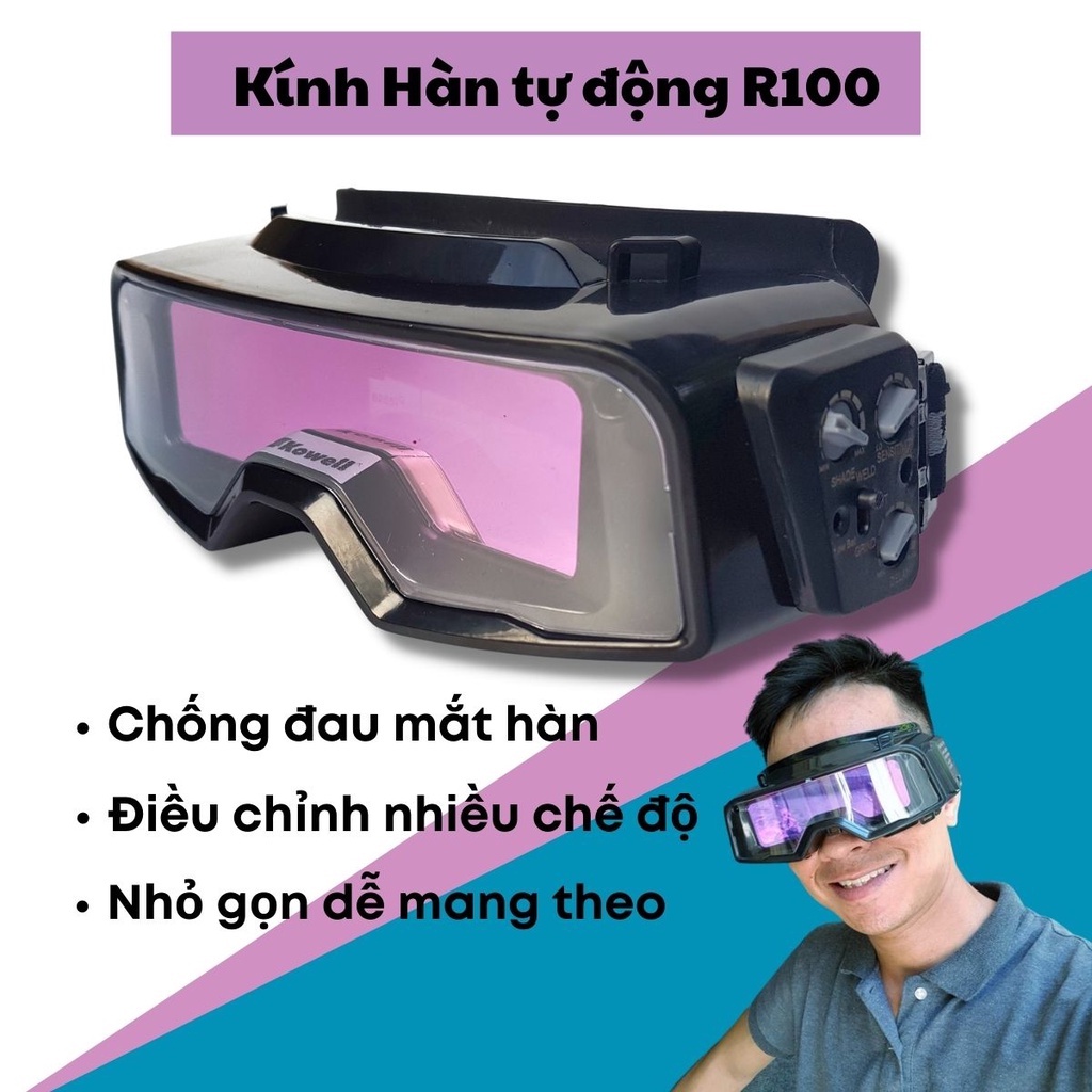 Kính hàn điện tử R100 mẫu mới nhất năm 2021
