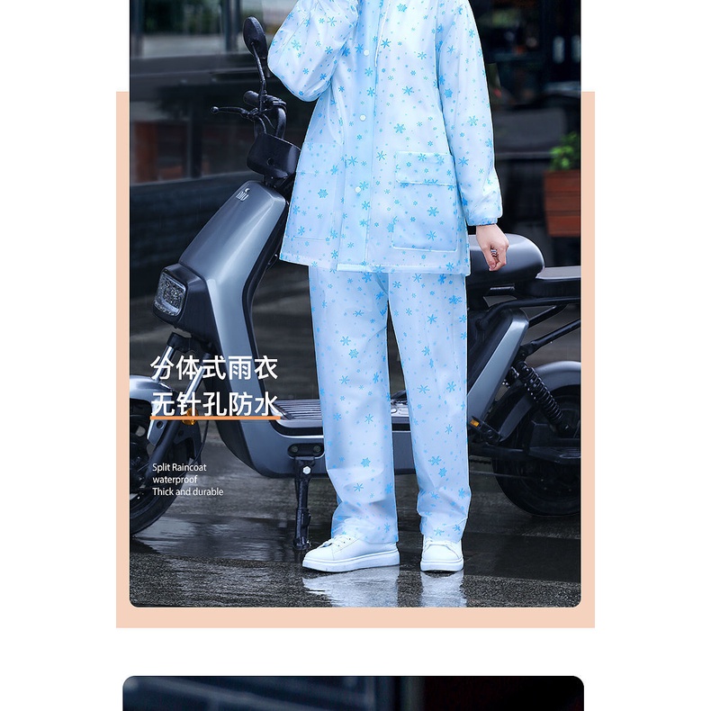 [Giá Chính Hãng] Bộ Áo Mưa Quần Dài Dày Dặn Dành Cho Nam Và Nữ Đi Mưa Toàn Thân Xe Điện