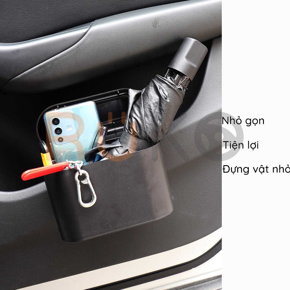 Thùng rác, thùng đựng đồ có nắp đậy ngăn mùi trên ô tô