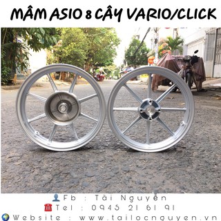 Mâm ASIO 8 Cây Cho Xe VARIO/ CLICK Bản 1.85 - 2.15