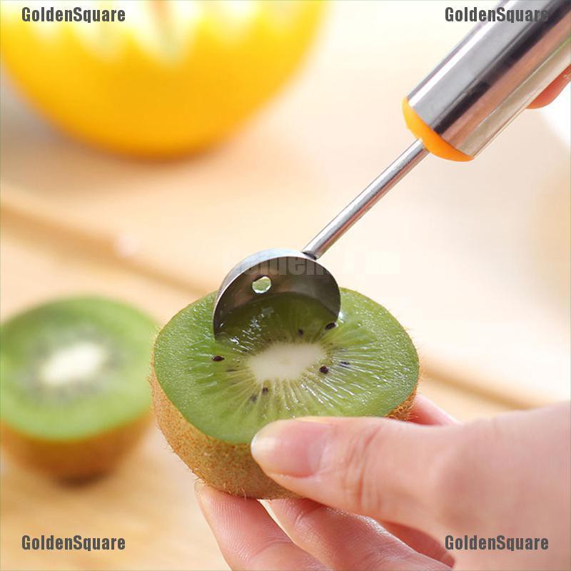 Muỗng Múc Kem Và Trái Cây Hai Đầu Bằng Thép Không Gỉ Mới