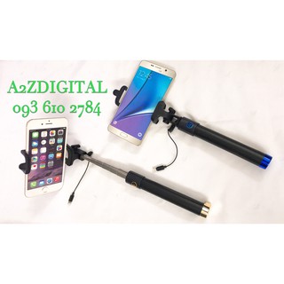 GẬY TỰ SƯỚNG SELFIE STICK ĐEN CHUYÊN CHO IP CẮM JACK CẮM LIGHTNING