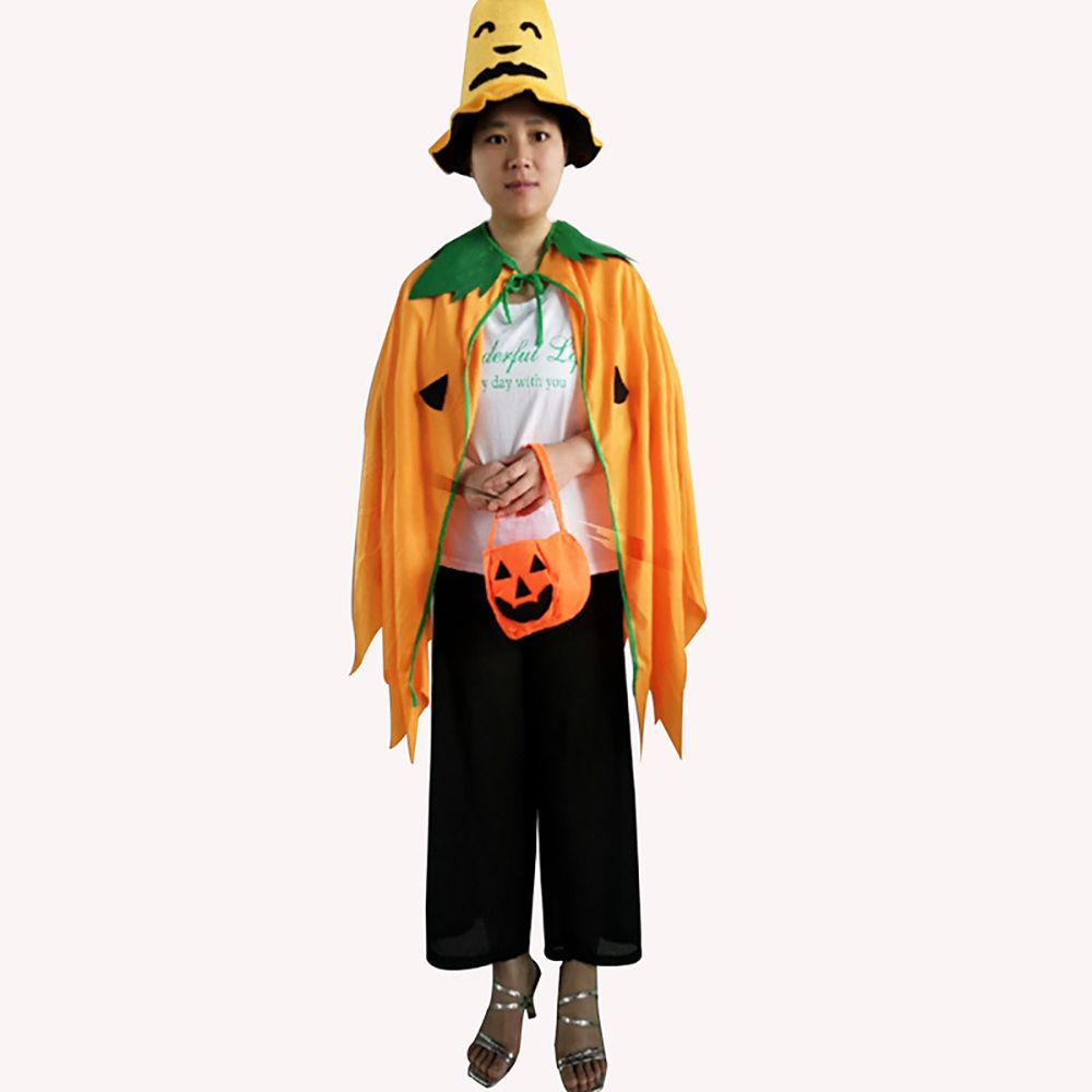 Áo choàng hóa trang Halloween hình túi bí ngô dễ thương độc đáo cho người trưởng thành và trẻ em