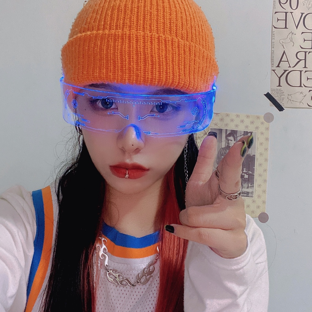 Mắt Kính Phát Quang Phong Cách Hip Hop Cá Tính