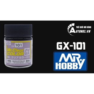SƠN MÔ HÌNH MÀU ĐEN TRONG SUỐT BÓNG (CLEAR BLACK GLOSS) LACQUER GX101 18ML MR.HOPPY S119