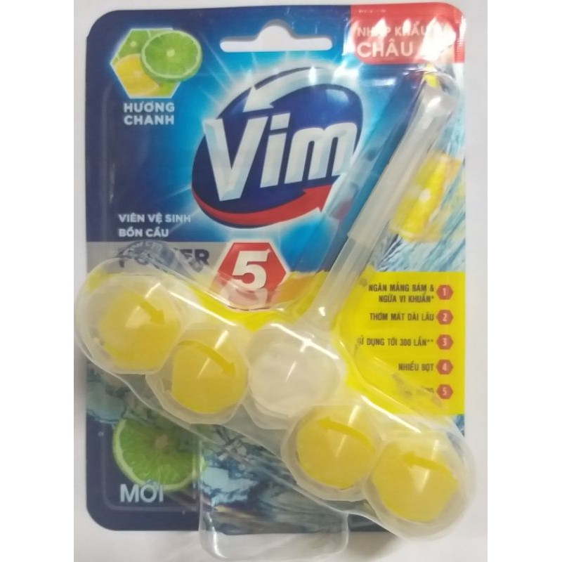 Viên treo bồn cầu VIM 55g (Hoa Oải Hương/ Trà xanh/ Chanh)