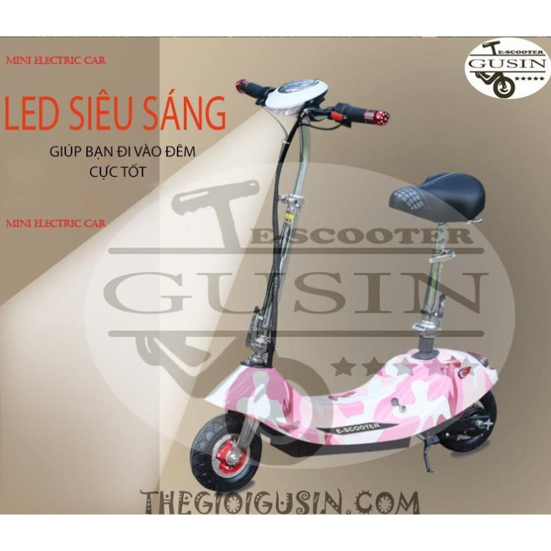 Xe Điện E-scooter mini Màu Xanh Dương / GuSin Phân Phối Chính Hãng / Sỉ lẽ Toàn Quốc