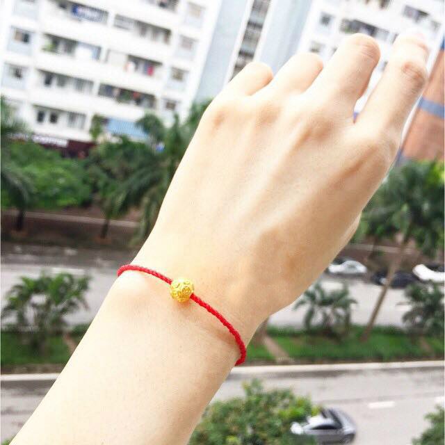 Dây dù chỉ đỏ mix charm kim tiền tài lộc,may mắn (đỏ)