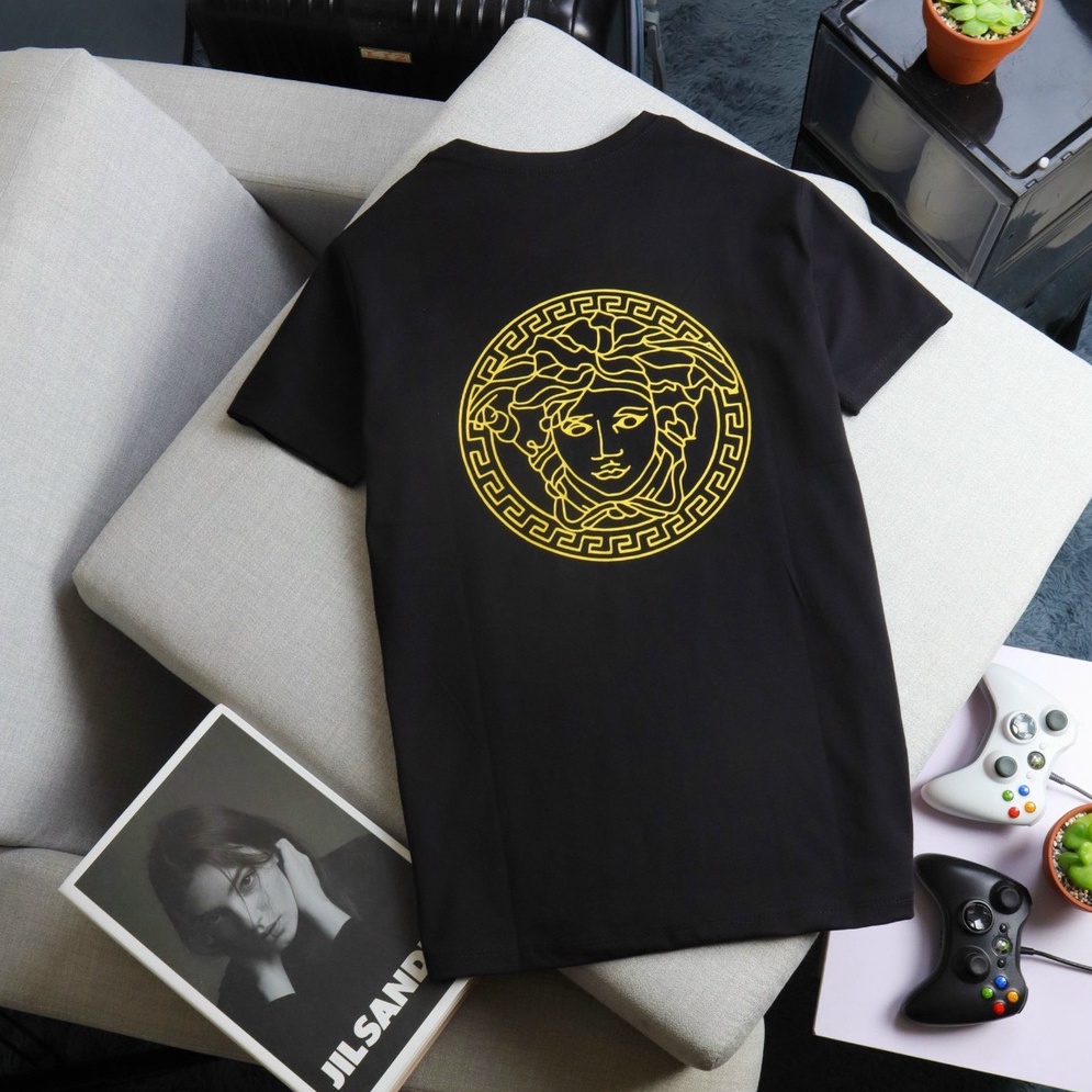 Áo Phông Nam Cổ Tròn OBOKFASHION Thời Trang Hàn Quốc Màu Trắng- Xanh Dương ACT14