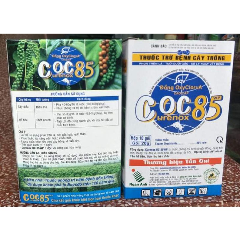 COC 85  Gói 20g Phòng Trừ Nấm Bệnh Cho Hoa Hồng, Bệnh Thán Thư, Sương Mai, Diệt Vi Khuẩn, Ít Độc Hại