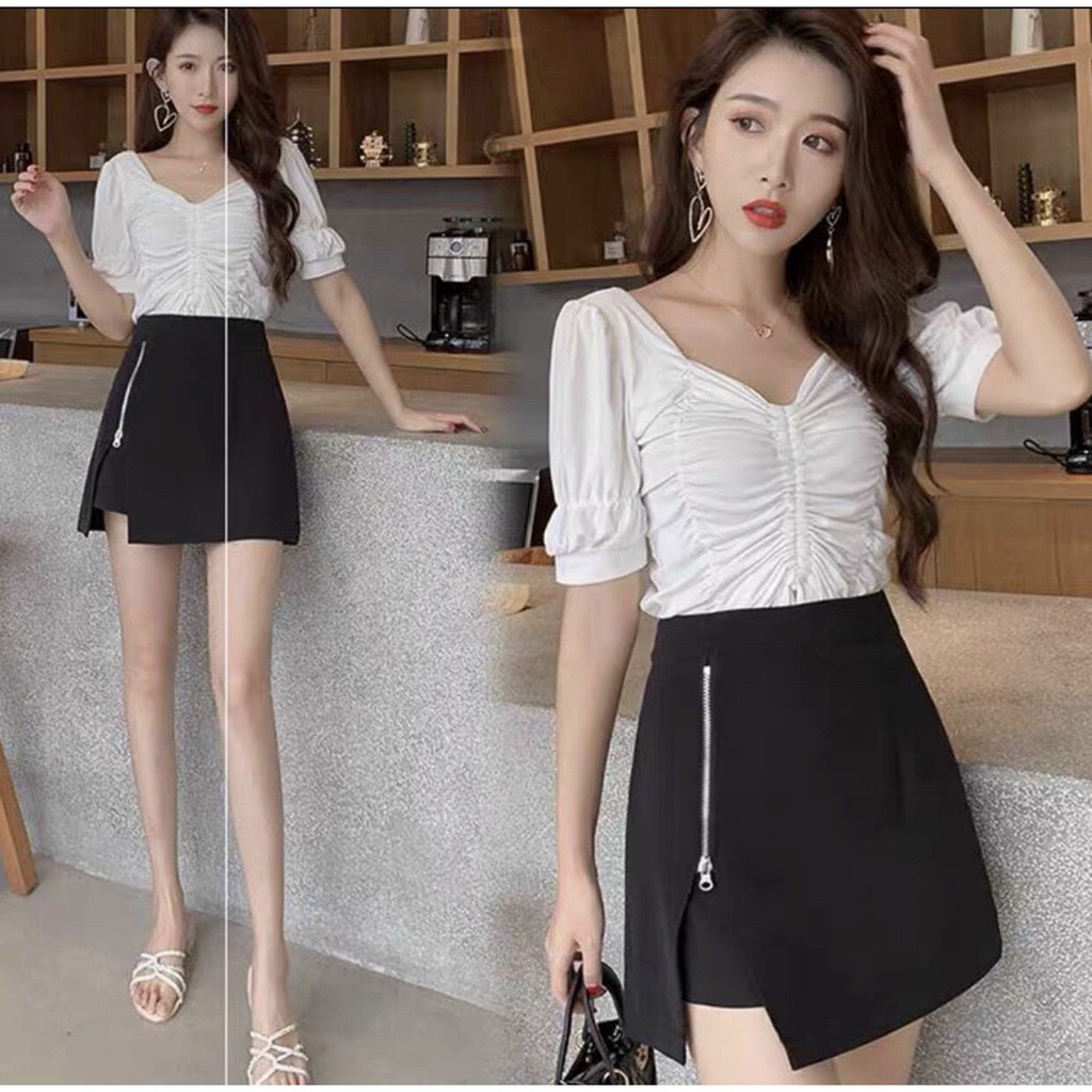 ( Có Video Thật) chân váy kaki mềm phối đường dây kéo | BigBuy360 - bigbuy360.vn