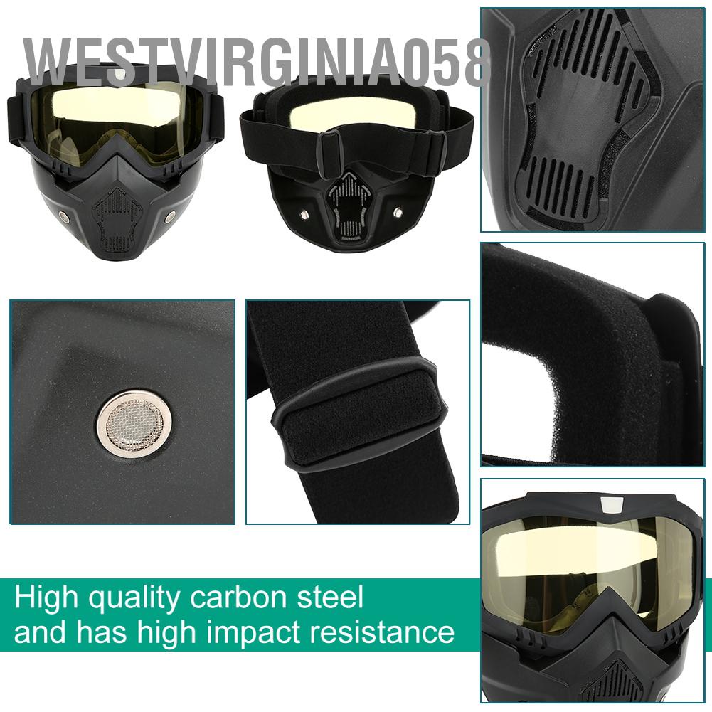 Westvirginia058 Mặt nạ an toàn chống sương mù mặt Chống sốc Bảo vệ mắt
