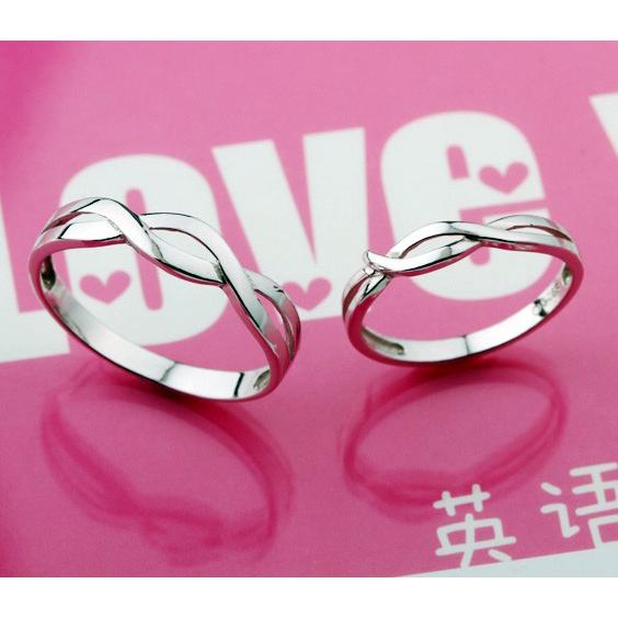 Nhẫn đôi Bạc Hiểu Minh NC187 biển tình
