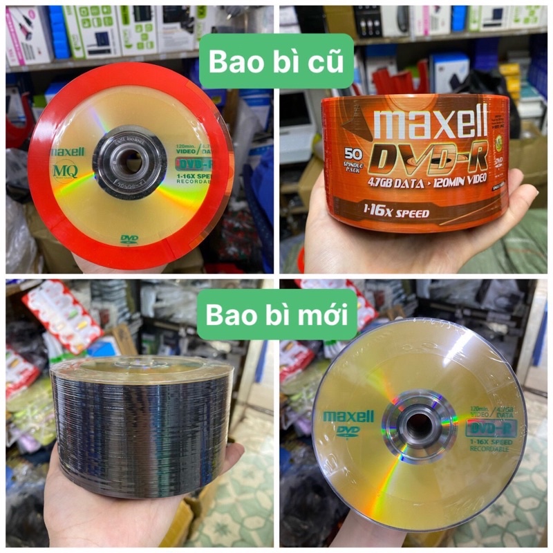 Đĩa trắng DVD MAXELL lốc 50 chính hãng