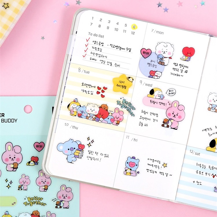 Miếng Dán Hình BTSS-613 / 21 Dễ Thương Trang Trí Điện Thoại / Laptop / Hành Lý / Máy Tính Xách Tay / Vali / CHIMMY MANG SHOOKY RJ KOYA DIY