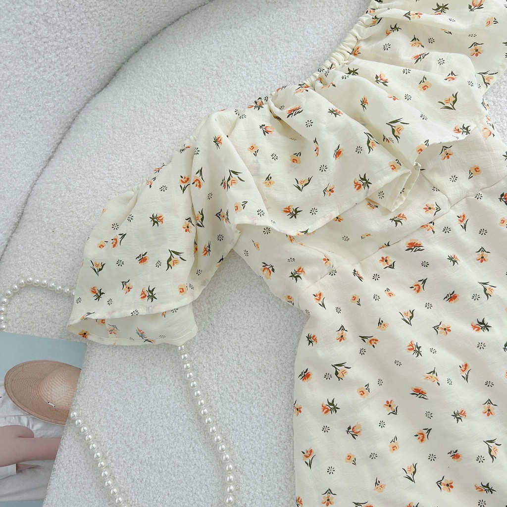 ĐẦM MIDI HOA NHÍ BẸT VAI BÈO