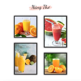 BỘ 4 HÌNH CỨNG DÁN QUÁN SINH TỐ, CÀ PHÊ_THIẾT KẾ NÀNG THƠ