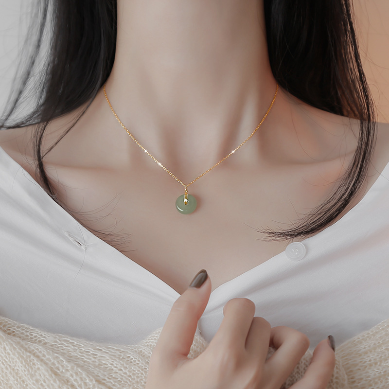 Dây chuyền bạc 925 phối đá cẩm thạch chất lượng cao
