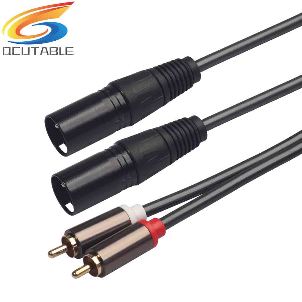 Dây Cáp Âm Thanh 1.5m 4.9ft Dual XLR Male Sang Dual RCA Male