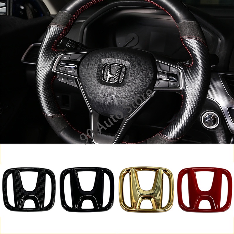 Miếng Dán Trang Trí Vô Lăng Xe Hơi Hys 50x40mm ABS Cho Honda Accord Odyssey CRV Civic City