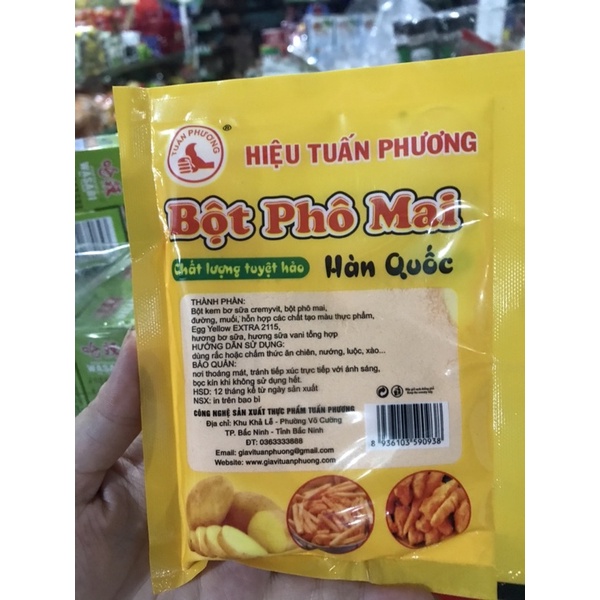 Bột phô mai hàn quốc Tuấn Phương 85g (Lắc gà, khoai tây chiên...)