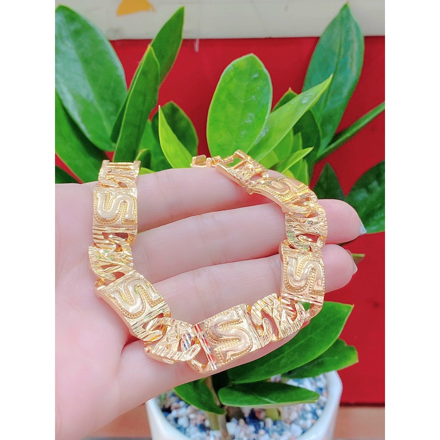 Lắc Tay Nam Nữ Mạ Vàng 18K Mẫu 09.150822 - Đi Chơi, Dự Tiệc Rất Ngầu - Bao Đổi Tra Trong Vòng 07 Ngày