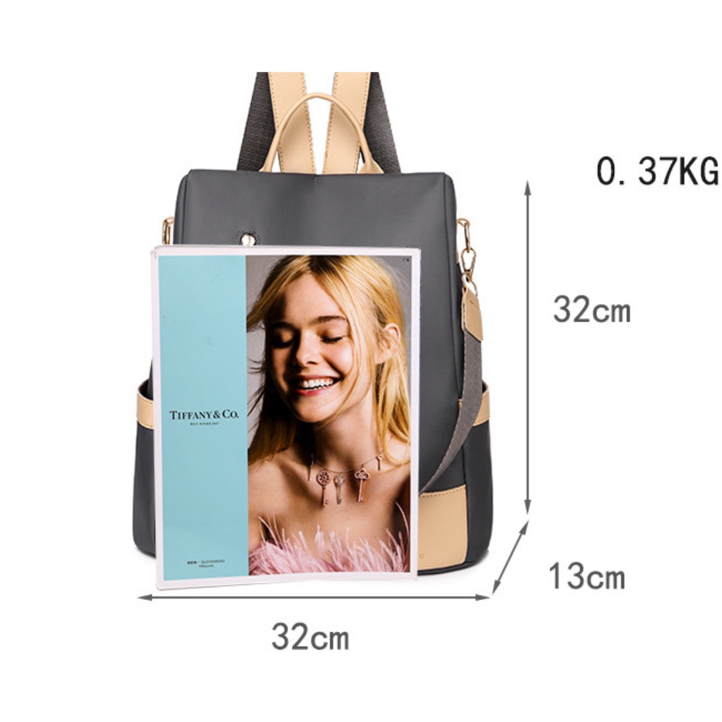 Balo Nữ Đi Học, Balo Du Lịch Ngoài Trời LUXYL Vải Oxford Phong Cách Thời Trang Hàn Quốc BL003