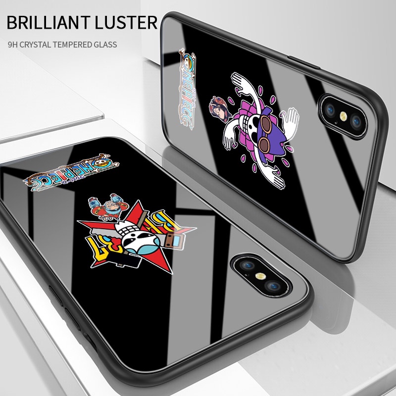 【Luminous Glass Casing】 Tecno Spark 6  Go 2020 Cho Ốp lưng điện thoại In Hình Anime One Piece Straw Hat Kid dạ quang