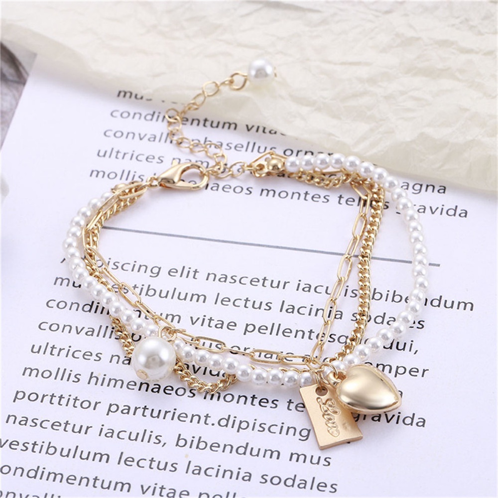 1 Vòng Đeo Tay Đính Ngọc Trai Nhân Tạo Thời Trang Dành Cho Nữ