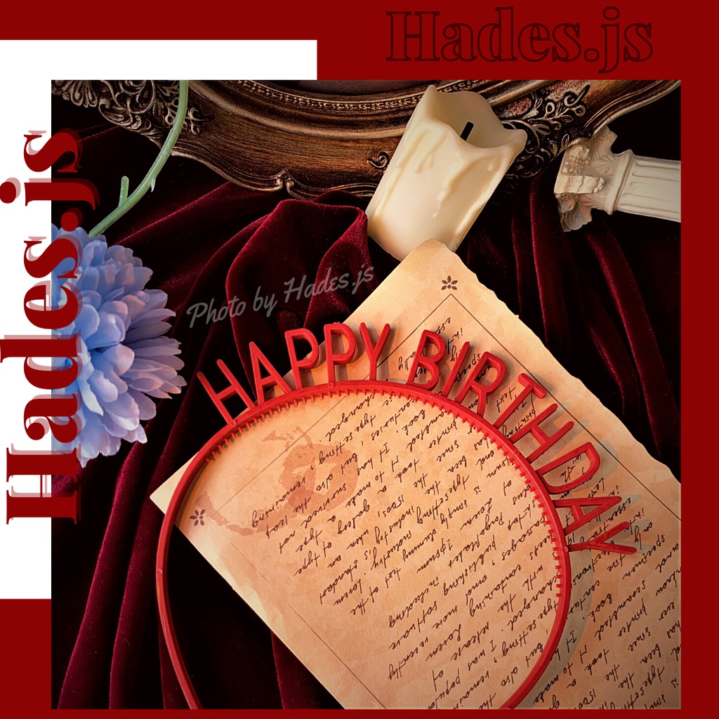 Bờm tóc Happy Birthday dễ thương - băng đô nhựa cài tóc chúc mừng sinh nhật phụ kiện Hades.js
