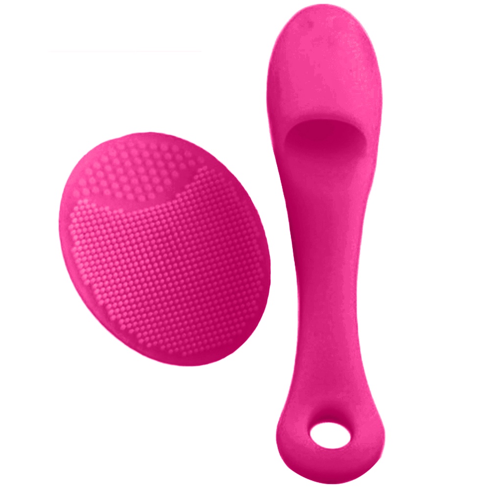 [Hàng mới về] 2 Bàn chải silicon mềm rửa mặt loại bỏ mụn đầu đen hiệu quả