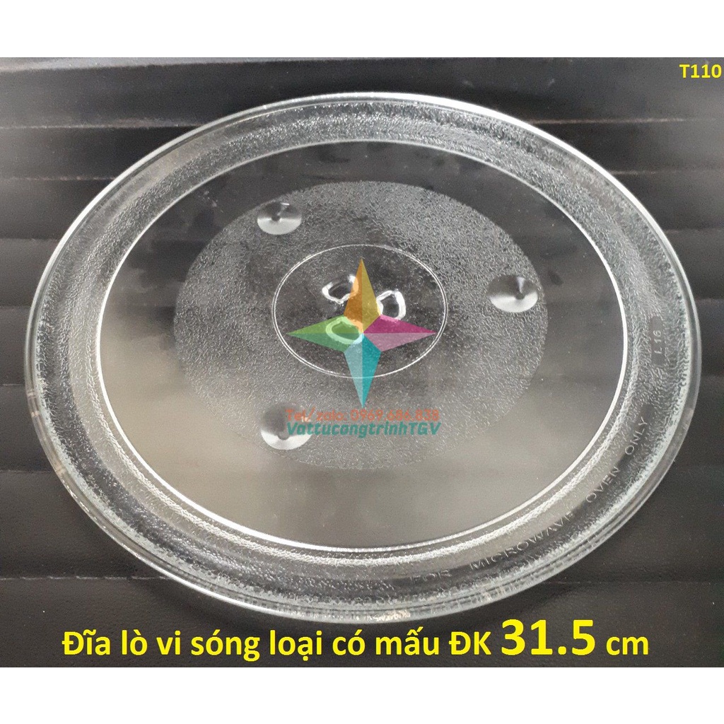 Đĩa lò vi sóng loại 3 mấu ĐK 31.5 cm dùng cho các loại Lò vi sóng 25L-30L