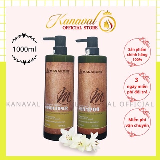 Dầu gội đầu, dầu gội dầu xả Masaroni rich biotin collagen phục hồi hư tổn, chống rụng và giữ màu tóc chai 500ml - 800ml