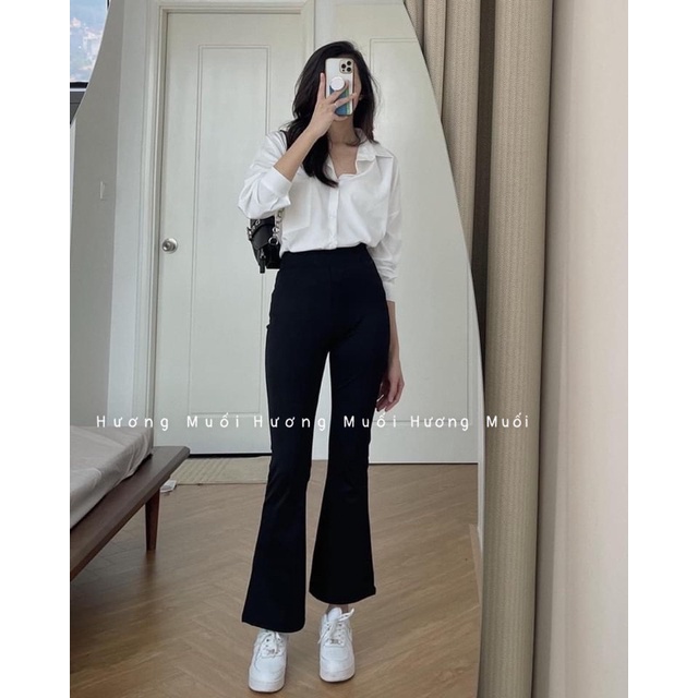 Quần legging loe chất umi hàn | WebRaoVat - webraovat.net.vn