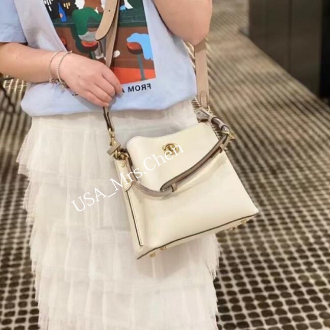 COACH Messenger Túi Xô Túi Messenger, Vải Thiều Da Liễu Túi Đeo Vai Công Suất Lớn Túi Nữ