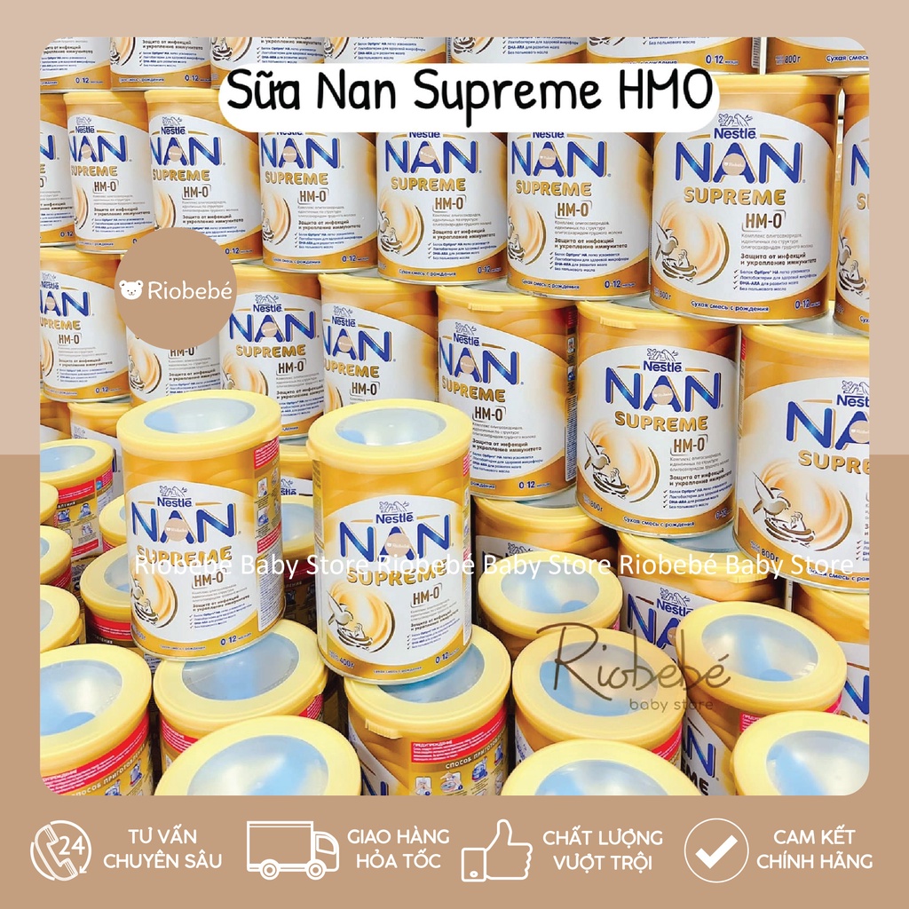 Sữa Nan Supreme HMO vàng 400g/800g đủ số 1, 2,3