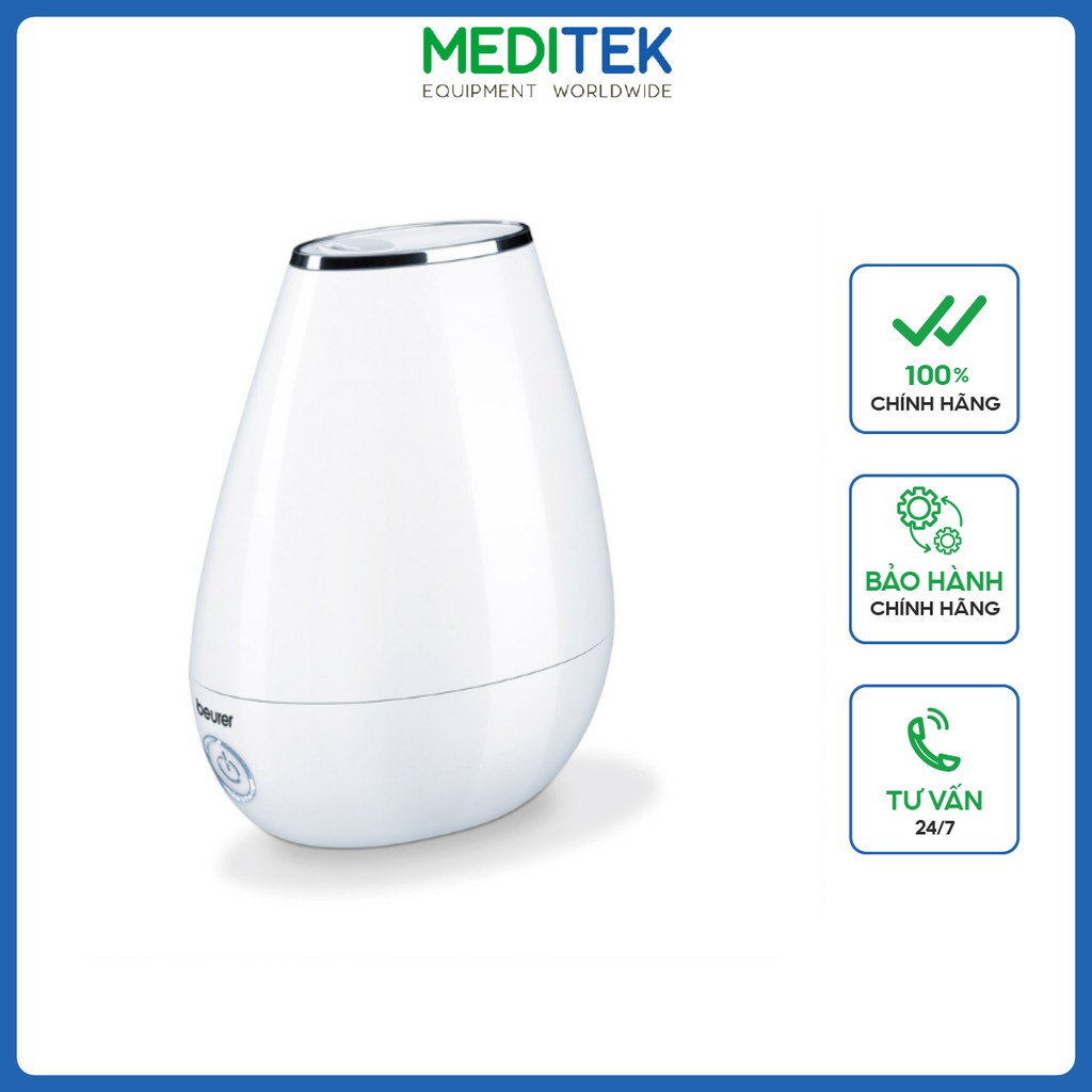 Máy phun tạo độ ẩm không khí Beurer LB37 White,có chế độ ban đêm, bình chứa 2 lít, phòng 20m vuông, Chính hãng, Bảo hành