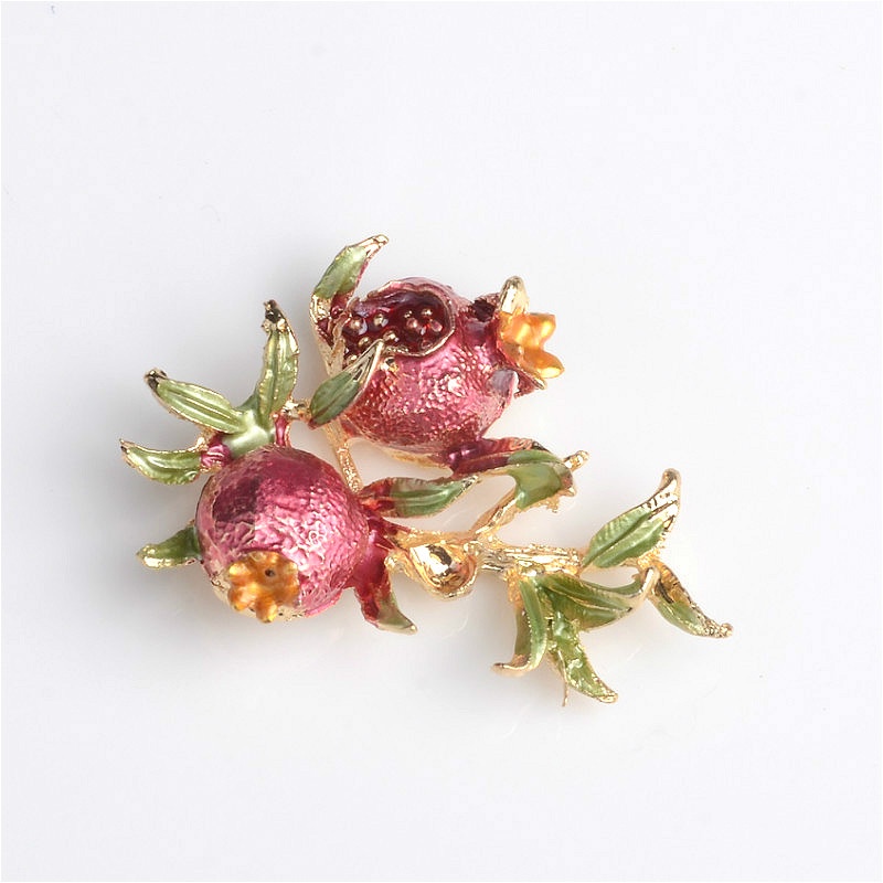 (1 cái)Phiến đúc hình cành lựu đông, Nguyên liệu làm trang sức cổ trang, Nguyên liệu DIY